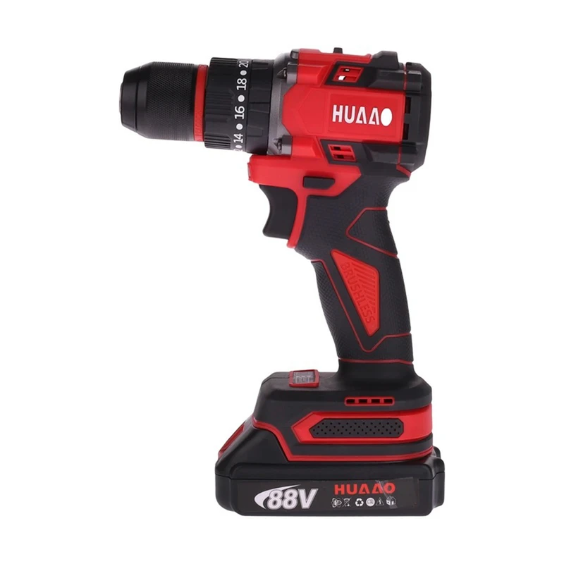 دریل چکشی شارژی براشلس 88 ولت هوآوو کد 100221